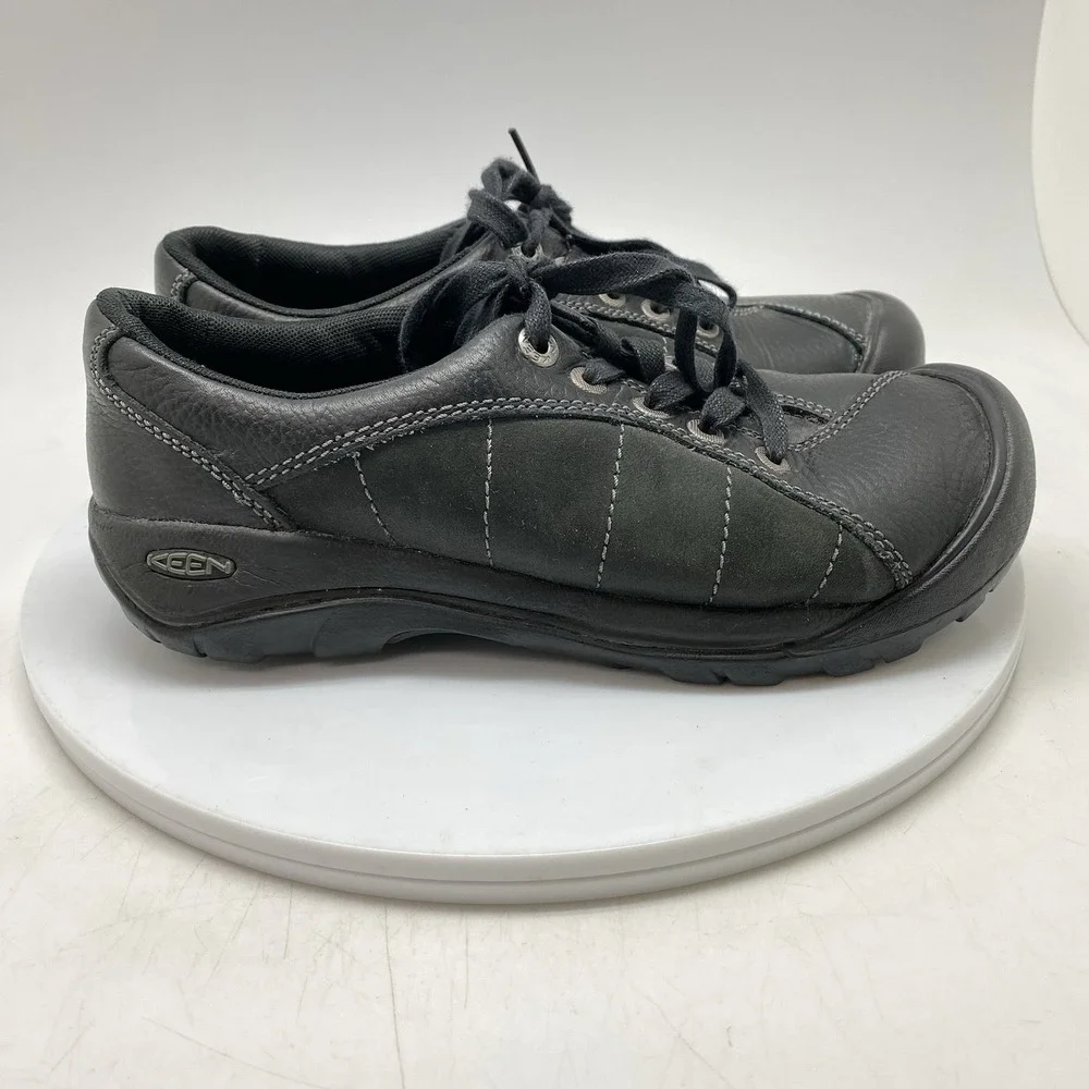 Keen Sneakers Womens 7 Presidio 1011400 Black Leather Hiking Athletic Shoes‎